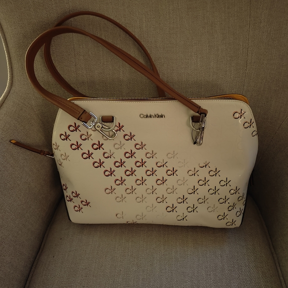 Calvin Klein Handbags - Calvin Klein Cream and Brown Women's Bag